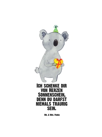 Mr. & Mrs. Panda Thermo-Trinkflasche Koala Geschenk mit Spruch in Weiß