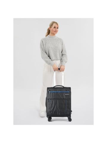 benzi 5825 4 Rollen Kabinentrolley 55 cm mit Dehnfalte schwarz