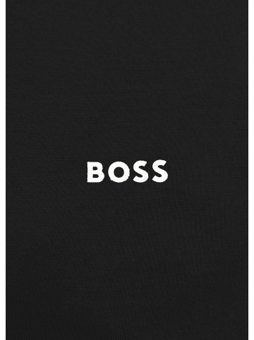 BOSS Langarm T-Shirt mit Schriftzug in Schwarz