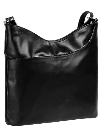 Samantha Look Umhängetasche echt Leder in schwarz