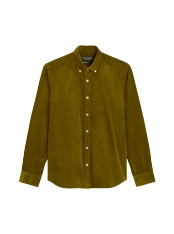 Marc O'Polo Cord-Hemd regular in green mustard