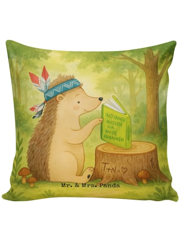 Mr. & Mrs. Panda Kissen bedruckt Igel Federschmuck Design ohne S... in Weiß