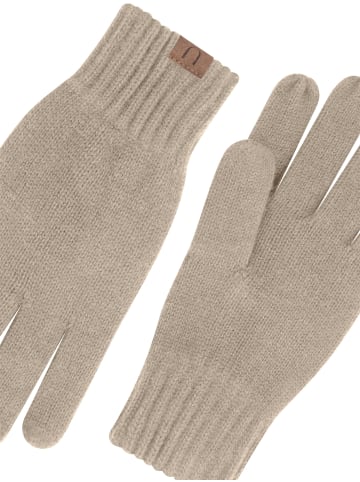 normani Merino Handschuhe Glattgestrickt in Beige