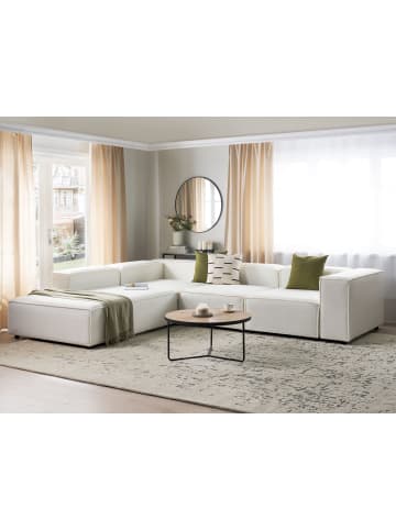 Beliani 4-tlg Modulsofa ARDAL in Weiß/Schwarz