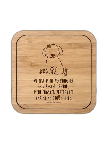 Mr. & Mrs. Panda Tischuntersetzer Hund Dame mit Spruch in Transparent