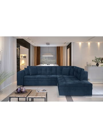 MF Design Piri Recamiere Rechts in Navyblau -  (L) 260 x (B) 260 x (H) 78 cm