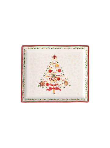 Villeroy & Boch Gebäckplatte rechteckig, klein Winter Bakery Delight in rot