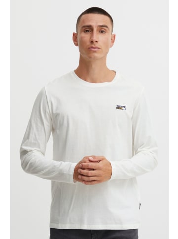 BLEND Langarmshirt Tee 20714563  Schlichtes Langarmshirt in weiß