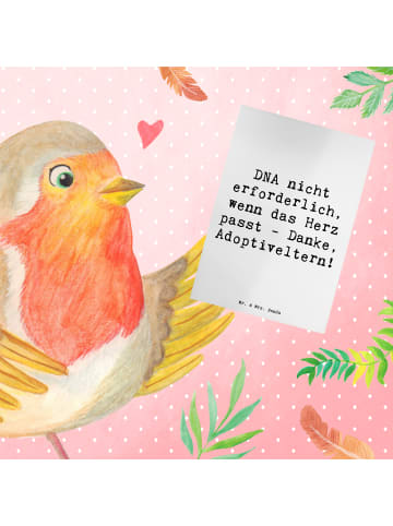 Mr. & Mrs. Panda Grußkarte Liebe Adoptiveltern mit Spruch in Weiß