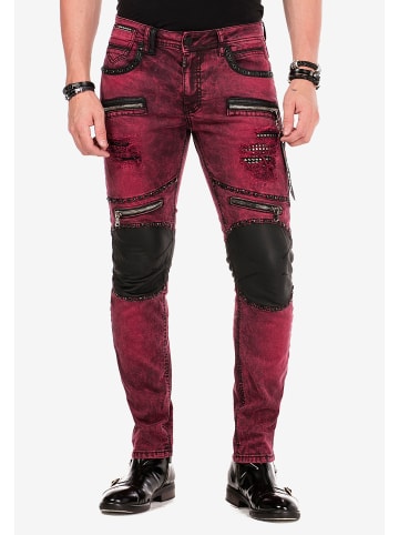 Cipo & Baxx Jeans in Burgundy