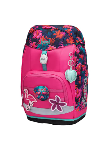 BAAGL Schulrucksack Airy Plus in Schwarz Flamingos - 29x43x20cm