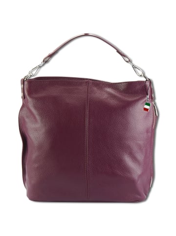 Florence Florence Schultertasche, Shopper Leder bordeaux, rot ca. 40cm breit