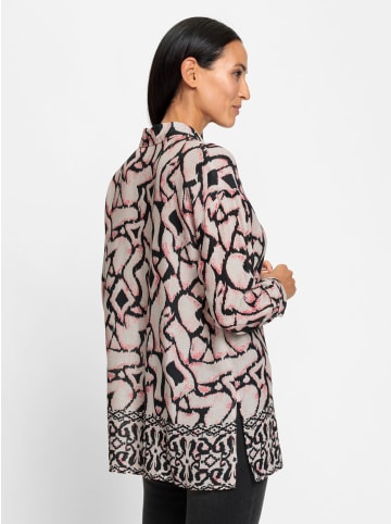 Heine Druckbluse in grapefruit-schwarz-bedruckt