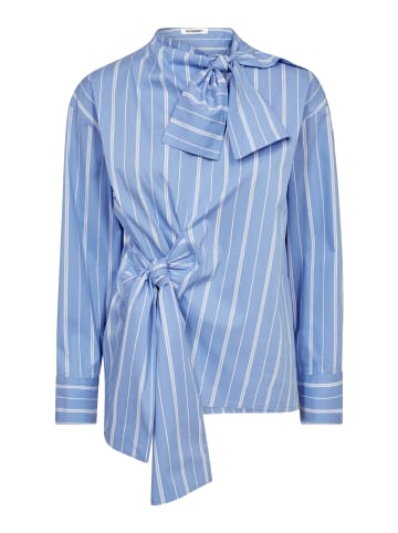 Co'couture Bow Blouse ShiraCC Stripe in Pale Blue