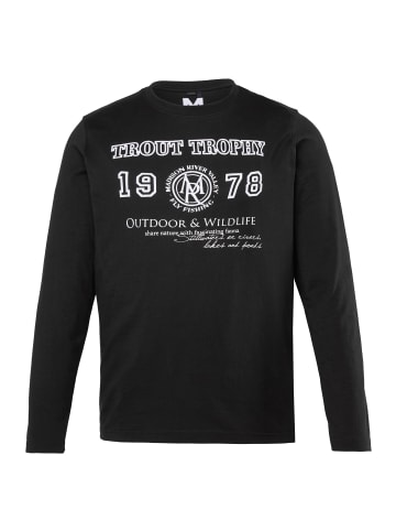 Men Plus Kurzarm T-Shirt in schwarz