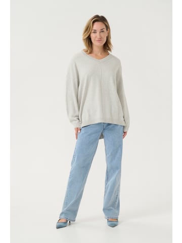 Cream Strickpullover CRAnva in Light Grey Melange