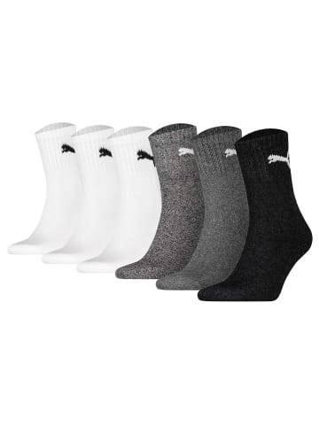 Puma Socken 6er Pack in Weiß/Grau