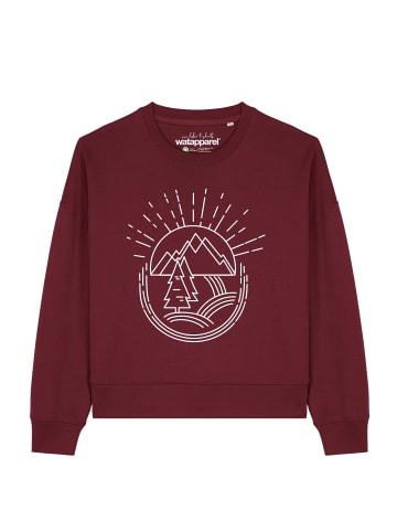 wat? Apparel Sweatshirt Natur ist schön in Weinrot