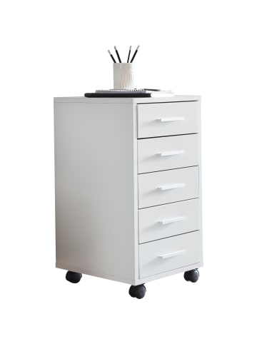 FineBuy Rollcontainer "FB109752" in Weiß /