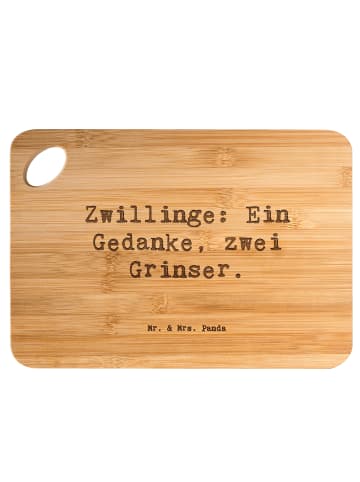 Mr. & Mrs. Panda Holzbrett Spruch Zwillingsgeschwister Grinser m... in Braun