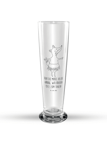 Mr. & Mrs. Panda Bierglas Fuchs Ballerina mit Spruch in Transparent