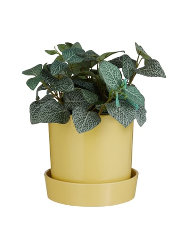 Butlers Blumentopf CIRCUS mit Teller in Gelb