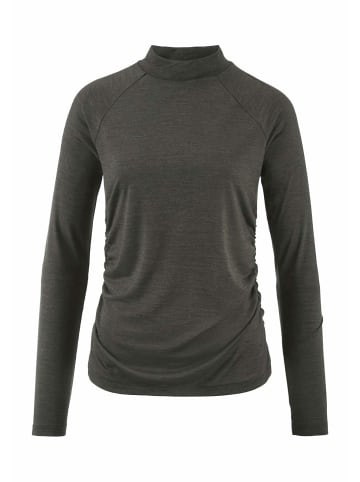 Hessnatur Shirt Langarm Slim in tannengrün