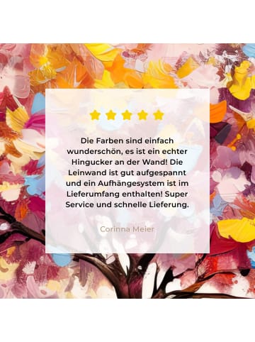MuchoWow Leinwand bilder Farbiger Baum (BxH)