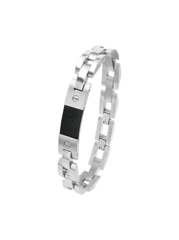 Amor Armband Edelstahl, Carbon in Silber