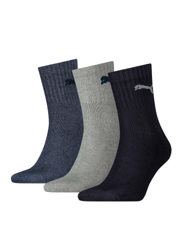Puma Socken 3er Pack in Blau/Grau