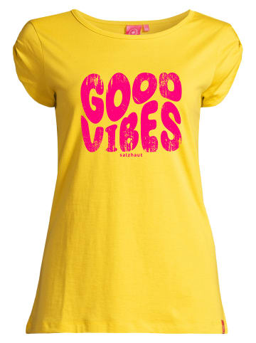 Salzhaut Rundhals T-Shirt für Damen in gelb