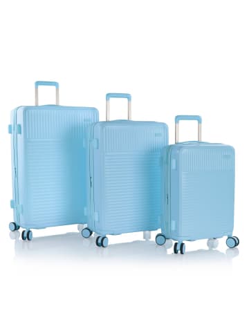 Heys Pastel 4 Rollen Kofferset 3-teilig mit Dehnfalte blue