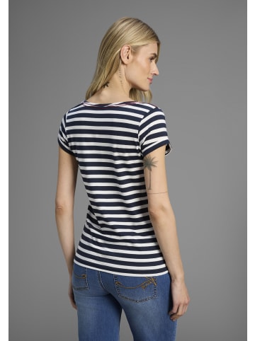 Kangaroos Print-Shirt in marine-weiß-gestreift
