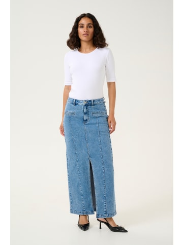 Kaffe Denimrock KAthroa Regular fit in Medium Blue Denim