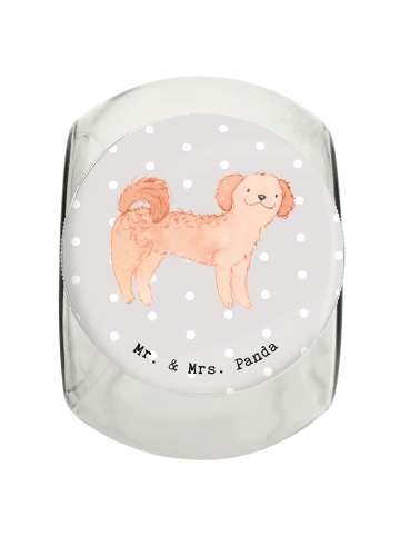 Mr. & Mrs. Panda Leckerli Glas Cavapoo Lebensretter ohne Spruch in Grau Pastell