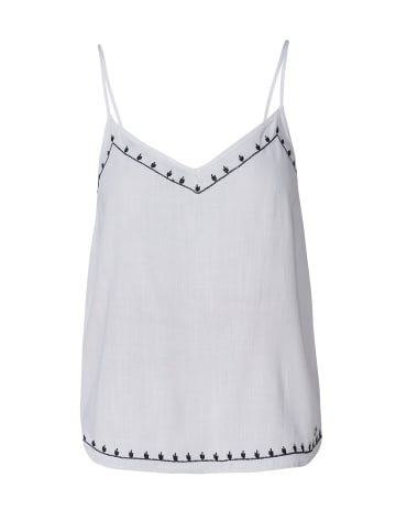 KOROSHI Bestickte spaghettiträger-bluse in weiß
