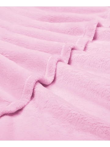 Playshoes Fleece-Decke Bär in Rosa