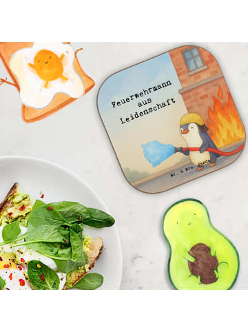 Mr. & Mrs. Panda Untersetzer für Gläser Feuerwehrmann Leidenscha... in Weiß