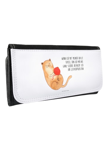 Mr. & Mrs. Panda Damengeldbeutel Katze Wolle mit Spruch in Weiß