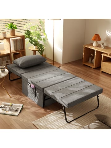 HOMCOM Klappbett in Grau 188L x 75B x 38H cm