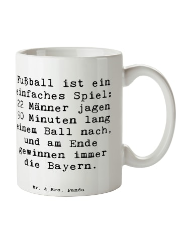 Mr. & Mrs. Panda Kaffeebecher Spruch Fußball Bayern mit Spruch in Weiß