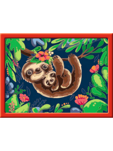 Ravensburger Ravensburger CreArt, Malen nach Zahlen Kinder - Niedliche Faultiere in bunt