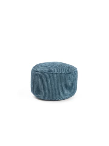 Lumaland Sitzsack-Hocker Pouf rund Cord 50l dunkelblau Blau