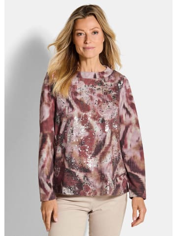 GOLDNER Langarm Printshirt, U-Boot-Ausschnitt in bunt / gemustert