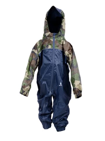 DRY KIDS Regenanzug in Blau | Camouflage-Grün