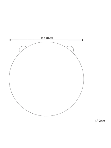 Beliani Kinderteppich KOSALAR in Beige - (W) 120 x (L) 120 cm