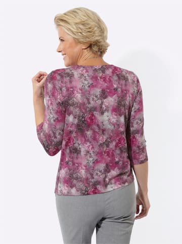 WITT WEIDEN Rundhals-Shirt in malve-hellgrau-bedruckt