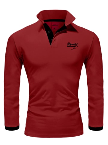 REPUBLIX Poloshirt OWEN in Bordeaux/Schwarz
