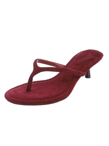 Ital-Design High-Heel Sandalette in Weinrot
