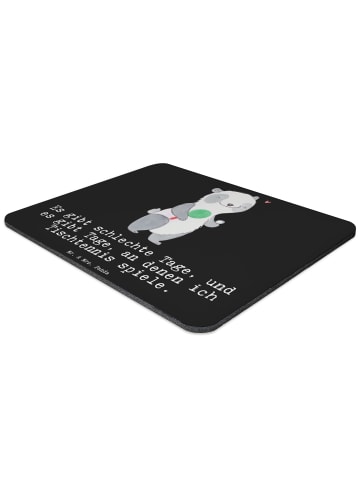 Mr. & Mrs. Panda Mouse Pad Panda Tischtennis mit Spruch in Schwarz